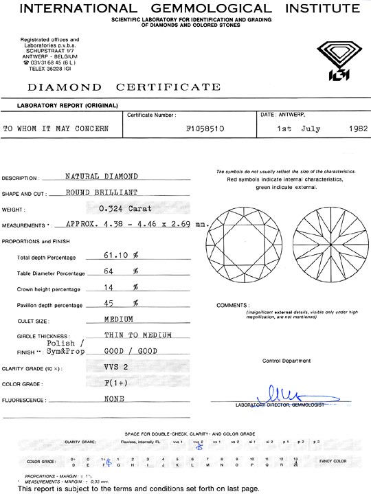 Foto 9 - Diamant 0,324 Carat Brillant IGI feines Weiss Plus VVS2, D6261