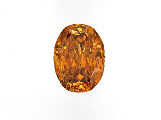 Foto 2 - Ovaler Diamant 0,54 Top Deep Brownish Orange Cognac IGI, D6533