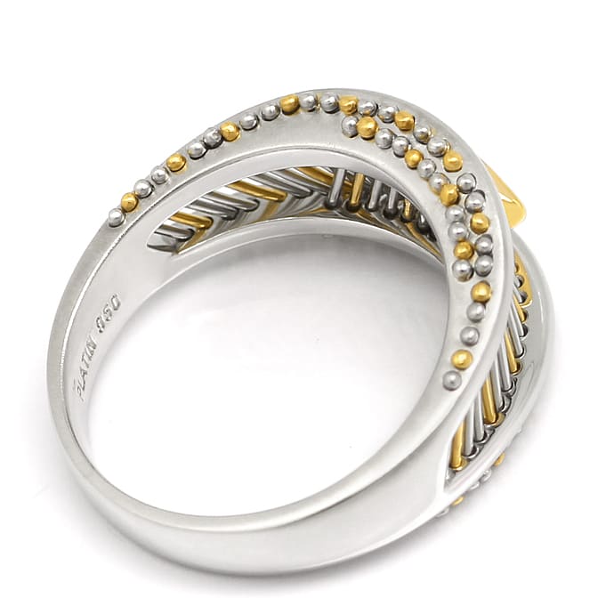 Foto 3 - Cadeaux Platin-Gold-Ring 0,32ct Diamant Navette, S2494