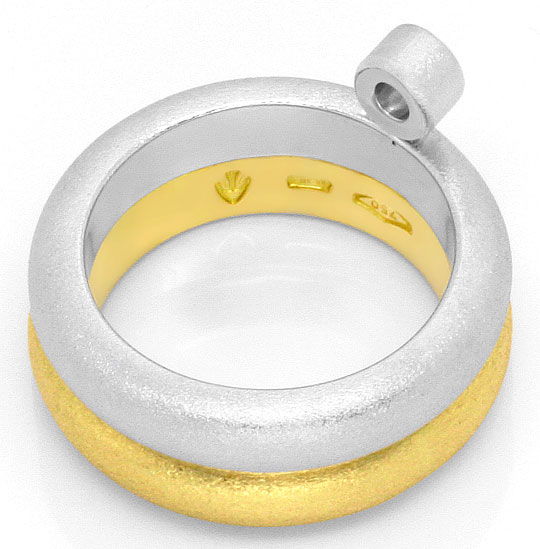 Foto 3 - Super Massiv Designer-Brillant-Solitär Ring Bicolor 18K, S4166