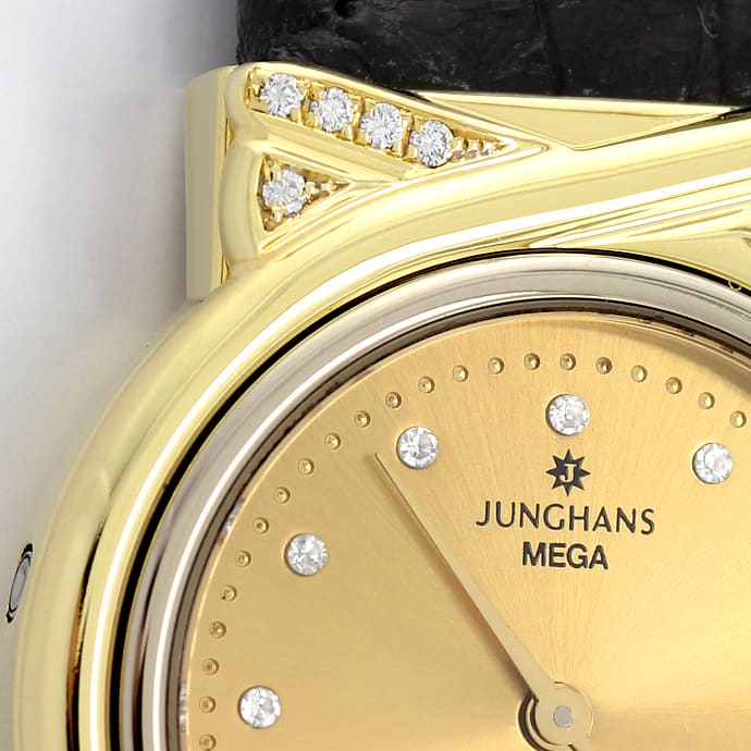 Foto 3 - Junghans Mega Funk Armbanduhr Gold-Diamanten, U2640